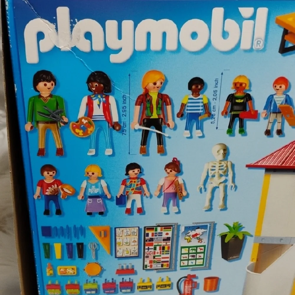 #203)Playmobil 5923 491pcs City School Building Blocks Set Vintage Creative Play